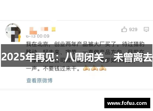 2025年再见：八周闭关，未曾离去